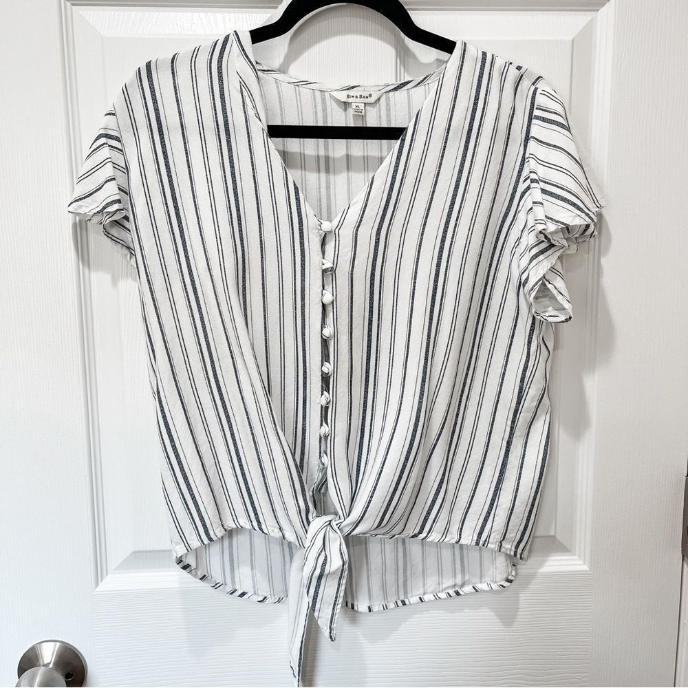 Striped Button Down Top